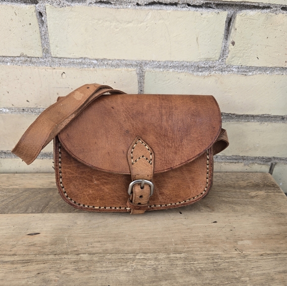 Vintage Handbags - Handcrafted Leather Mini Crossbody